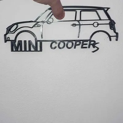 Tranh dán tường Mini r56s - Mô hình 3D độc đáo