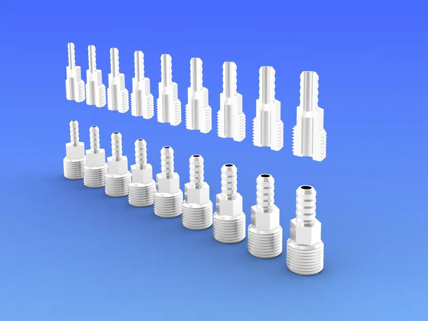 Bộ nối ống vào ren G1/2 - đường kính 7mm đến 11mm - Image 1