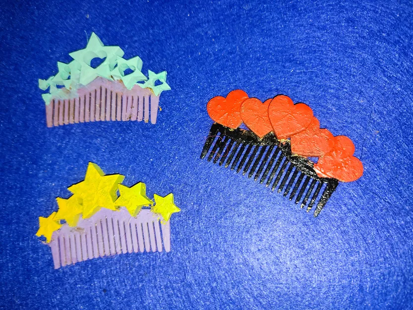 3 Lược Cài Tóc (Trái Tim, Sao, Trái Tim Trong Sao) - Image 1