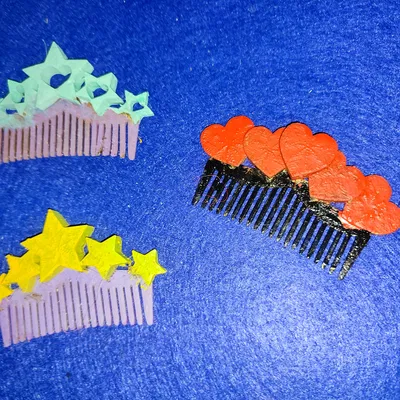 3 Lược Cài Tóc (Trái Tim, Sao, Trái Tim Trong Sao)