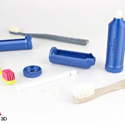 Dụng cụ bóp tuýp kem đánh răng dạng bánh răng