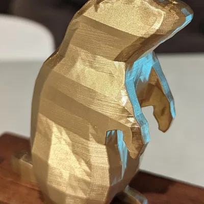 Mô hình sóc chuột low-poly (woodchuck, Marmota monax)