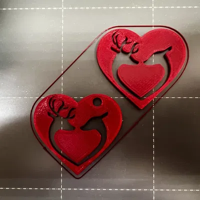 Móc Khóa / Trang Trí Hình Con Hươu Valentine