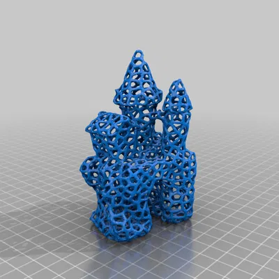 Mô hình 3D Lâu Đài Thủy Sinh Voronoi