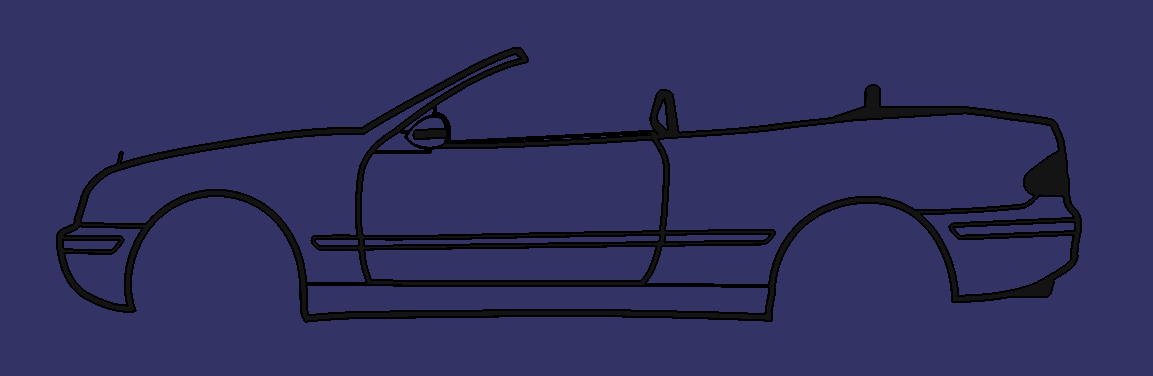 Tranh treo tường Mercedes W208 mui trần - Image 1