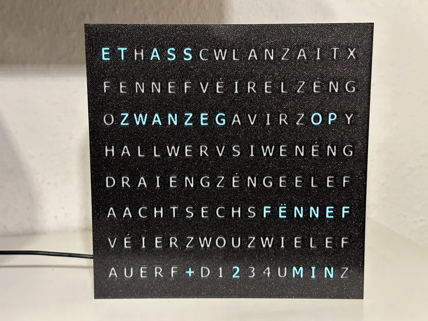 Đồng hồ chữ WordClock 2023-V2-LTZ - Image 2