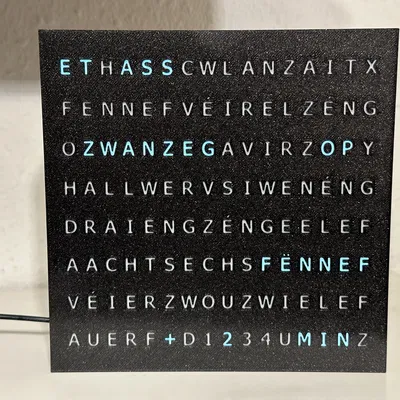 Đồng hồ chữ WordClock 2023-V2-LTZ