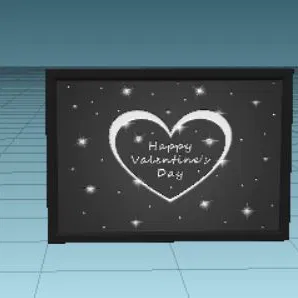 Mô hình Lithophane Nhân Ngày Lễ Tình Nhân