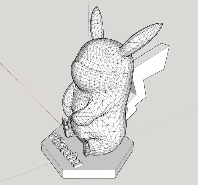 Mô Hình 3D Pikachu Ngồi - Image 3