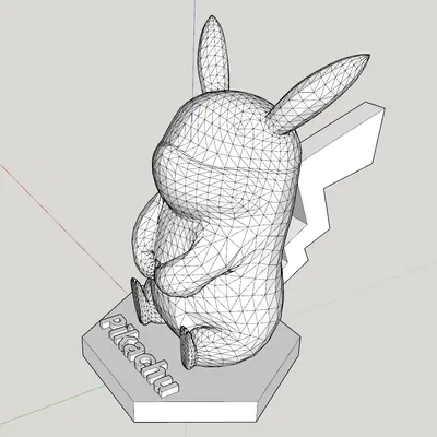 Mô Hình 3D Pikachu Ngồi