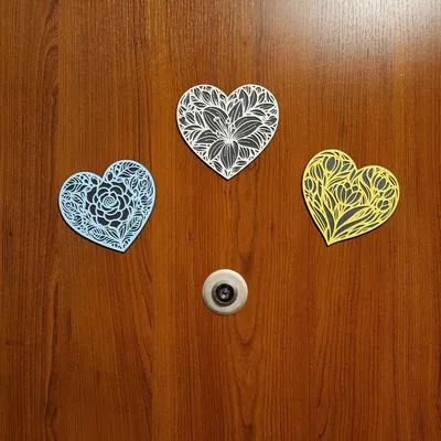 Trái tim với hoa, nhiều kiểu và loại