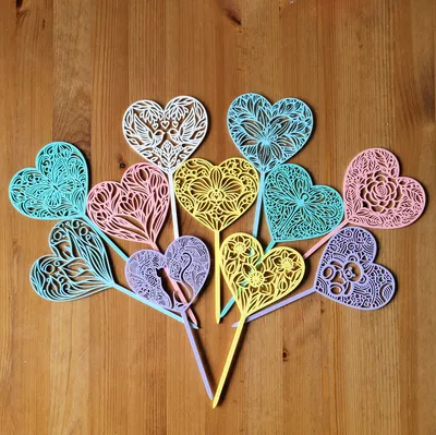 Trái tim có con vật, nhiều kiểu dáng và loại