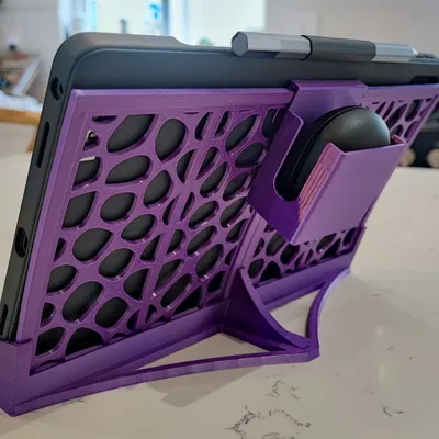 Giá đỡ Máy tính bảng có Miếng chèn Voronoi kèm Kệ Tai nghe/Tai nghe không dây