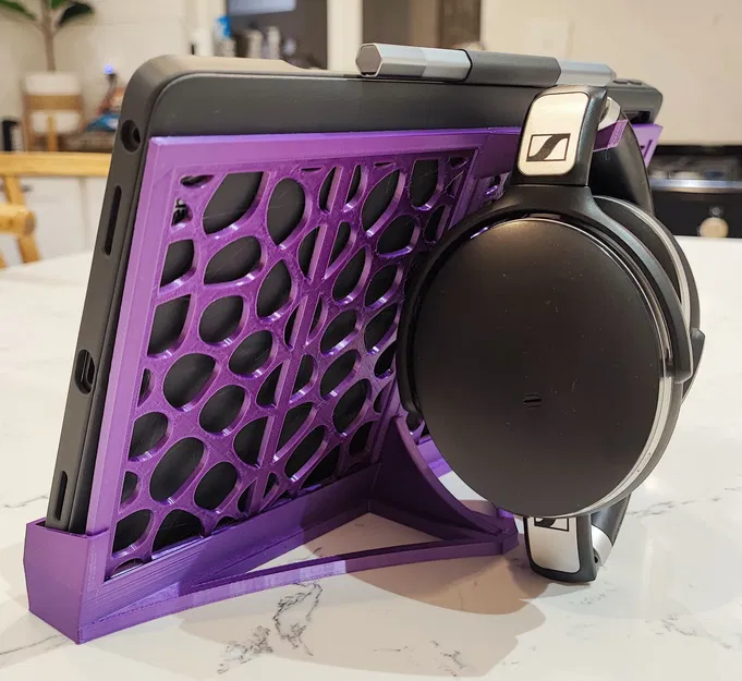 Giá đỡ Máy tính bảng có Miếng chèn Voronoi kèm Kệ Tai nghe/Tai nghe không dây - Image 2