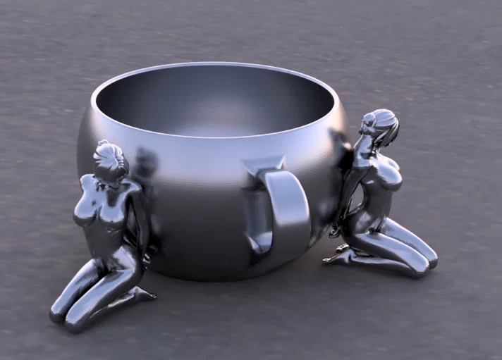 Mô Hình "Hai Cô Gái Một Ly" - Image 1