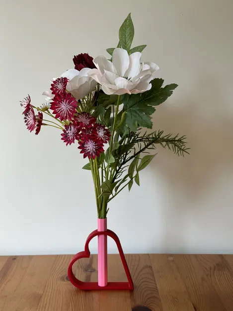 Bình Hoa Trái Tim Bát Giác 100mm - Quà Tặng Valentine, Ngày Của Mẹ, Người Thương - Image 1