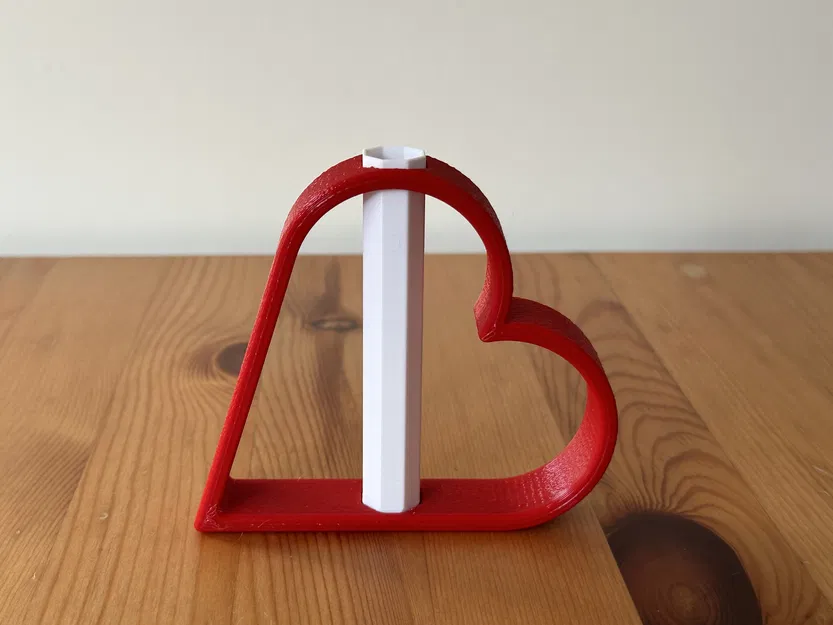 Bình Hoa Trái Tim Bát Giác 100mm - Quà Tặng Valentine, Ngày Của Mẹ, Người Thương - Image 2