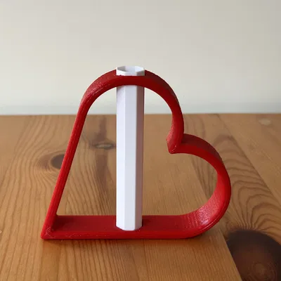 Bình Hoa Trái Tim Bát Giác 100mm - Quà Tặng Valentine, Ngày Của Mẹ, Người Thương