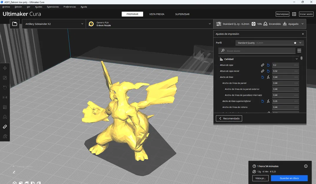 Zekrom Dáng Thấp (Low-Poly) Cỡ Nhỏ - Image 1