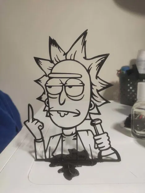Hình bóng Rick Sanchez Remix Có Chân Đế - Image 1