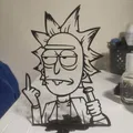Hình bóng Rick Sanchez Remix Có Chân Đế - Thumbnail 1