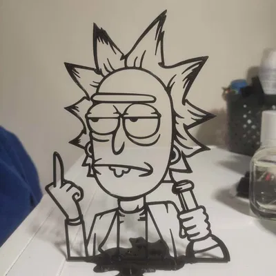 Hình bóng Rick Sanchez Remix Có Chân Đế