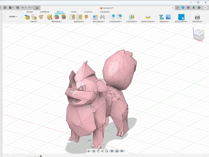 Mô Hình Growlithe Low Poly - Image 2