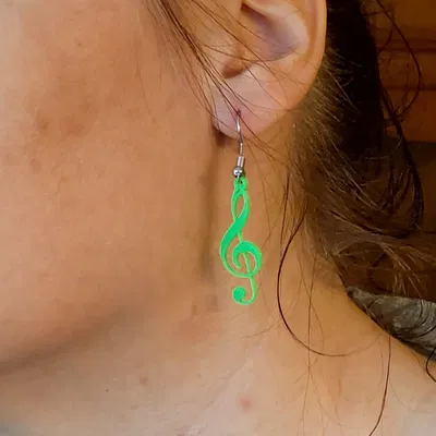 Hoa tai Khóa Sol - Khuyên tai khóa Sol