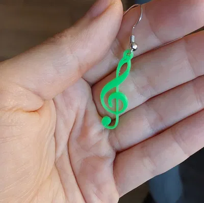 Hoa tai Khóa Sol - Khuyên tai khóa Sol