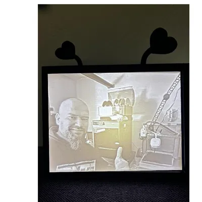 Khung LithoPhrame Valentine có nắp - Ảnh Lithophane 144*108