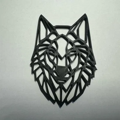 Tranh treo tường hình học con sói