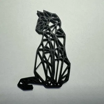 Tranh treo tường hình mèo hình học