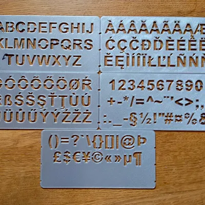 Khuôn Mẫu Chữ Cái, Số Và Ký Hiệu