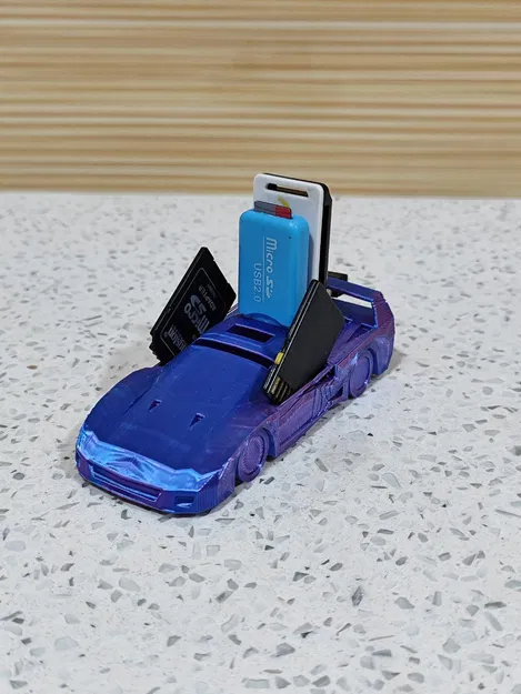 Khay Đựng USB & Thẻ Nhớ Ferrari F40 Low-Poly (In-Place) - Image 1