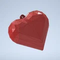 Móc Khóa/Mặt Dây Chuyền Trái Tim Low Poly Ngày Lễ Tình Nhân - Thumbnail 1
