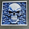 Tranh Sơn Hueforge Đầu Lâu Với Nền Hoa Văn Cầu Kỳ - Siêu 3D! - Thumbnail 1