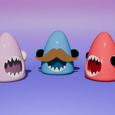 Đầu Cá Mập Hoạt Hình