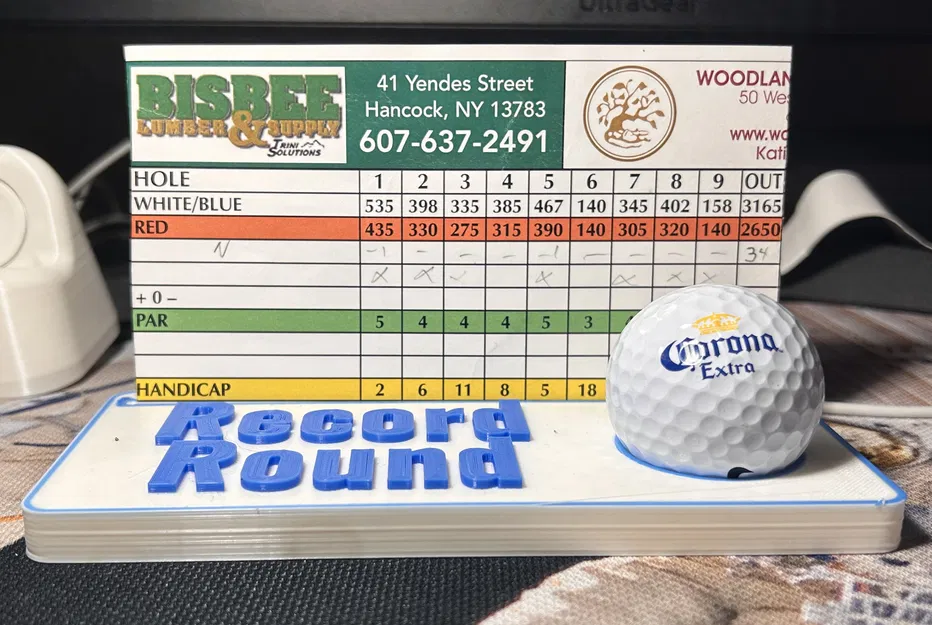 Kệ Trưng Bày Bóng Golf và Thẻ Điểm - Image 1