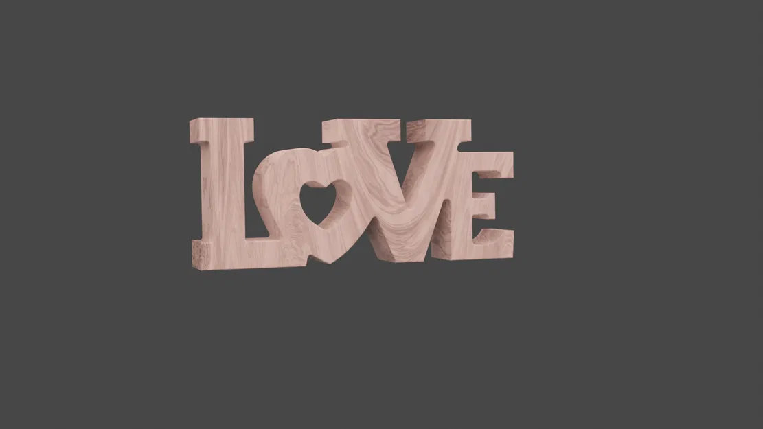 Chữ "Love" cách điệu hình trái tim - Image 1