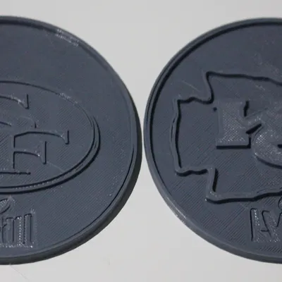 Đế Lót Ly/Miếng Lót Bia Super Bowl LVIII Vô Địch Kansas City Chiefs vs San Francisco 49ers