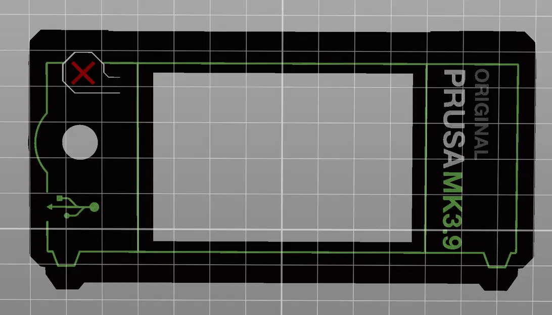 Nắp xLCD MK3.9 - Dạng Mỏng cho Prusa Enclosure Nguyên Bản - Image 1