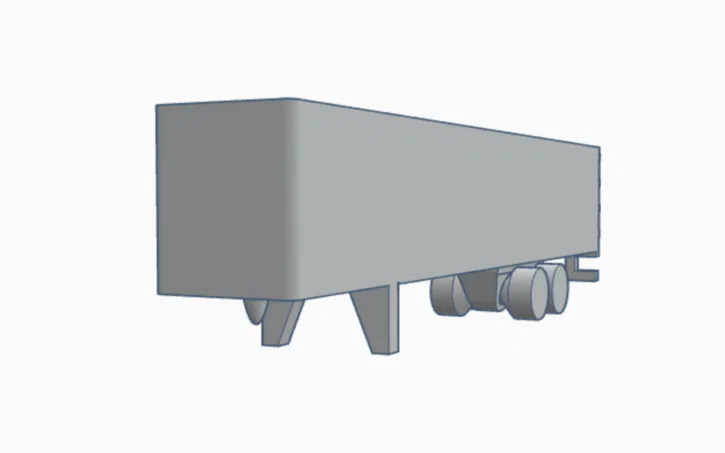 Mô hình Xe moóc Container khô Mini 53 foot - Image 1
