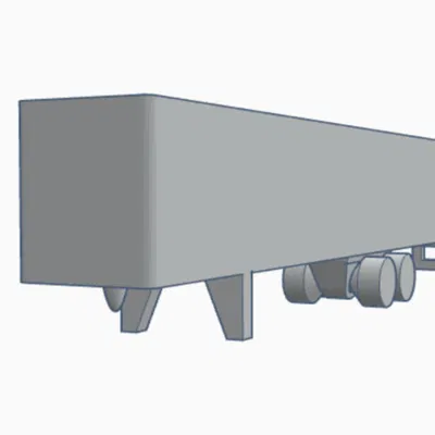 Mô hình Xe moóc Container khô Mini 53 foot