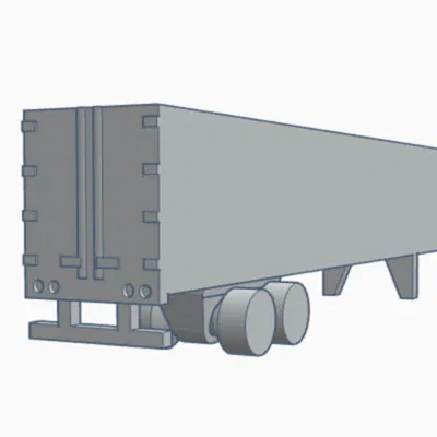 Mô hình Xe moóc Container khô Mini 53 foot
