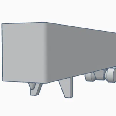 Mô Hình Rơ Moóc Container Khô Mini 48 Chân