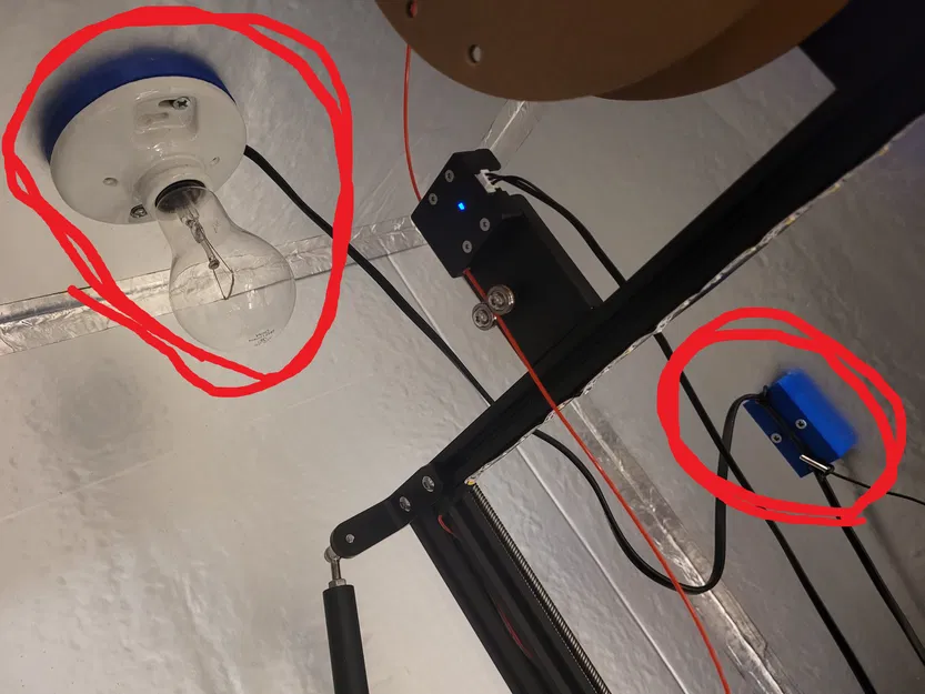 Hệ thống buồng nóng chủ động bằng bóng đèn và rơ le nhiệt cho CR-10V3 - Image 1