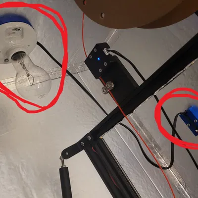 Hệ thống buồng nóng chủ động bằng bóng đèn và rơ le nhiệt cho CR-10V3