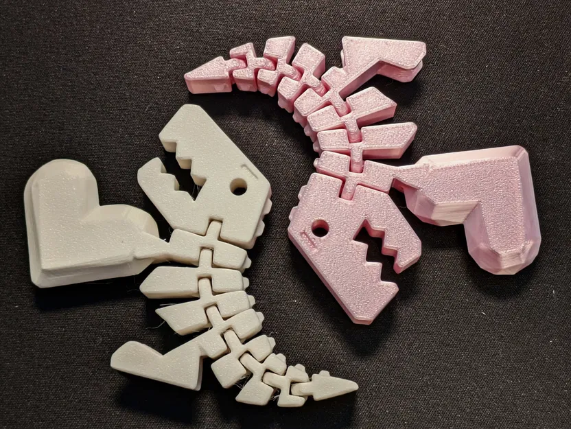 Khủng Long Flexi Rex Trái Tim Phong Cách Low Poly - Image 1