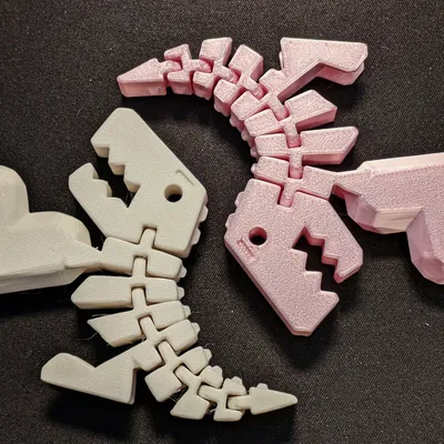 Khủng Long Flexi Rex Trái Tim Phong Cách Low Poly