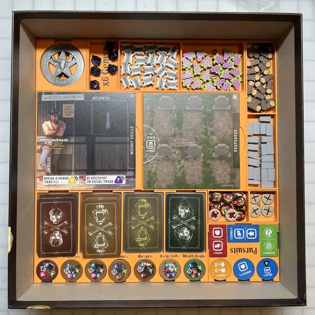 Insert Hộp Game Bantam West Shadow Governors - Bọc Bài Đầy Đủ - Image 2